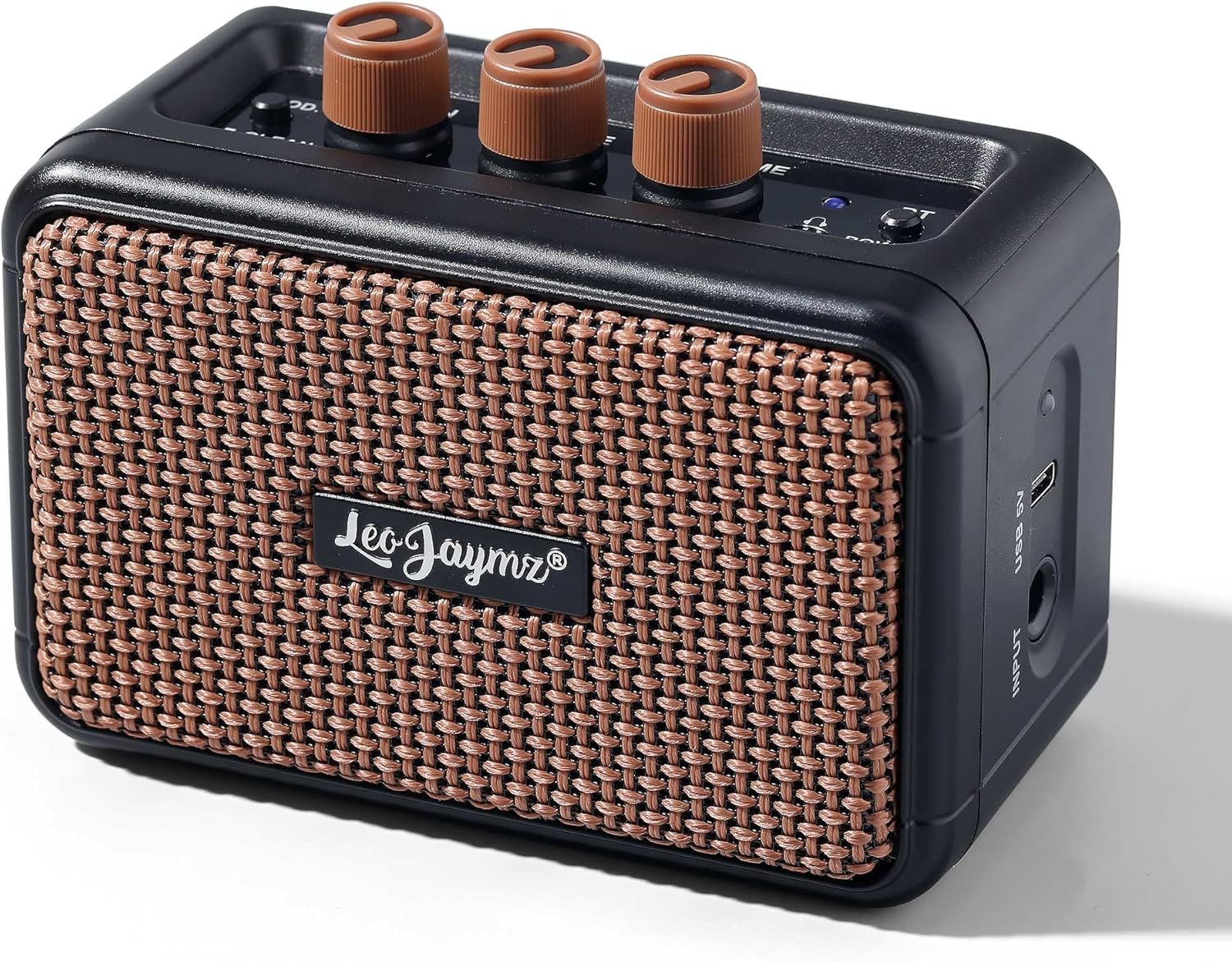 Mini Guitar Amplifier - 5W Dual Speaker BT Wireless Guitar Amp， Rechargeable Battery, Clean/Overdrive Modes, Headphone Jack,Ideal for Practice &amp;amp;amp; Performance (Black)